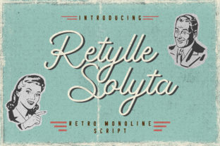 Retylle Solyta Script: A Vintage Typeface for Editorial Warmth