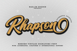 Rhapson Script: A Retro Display Font for Campaign Design